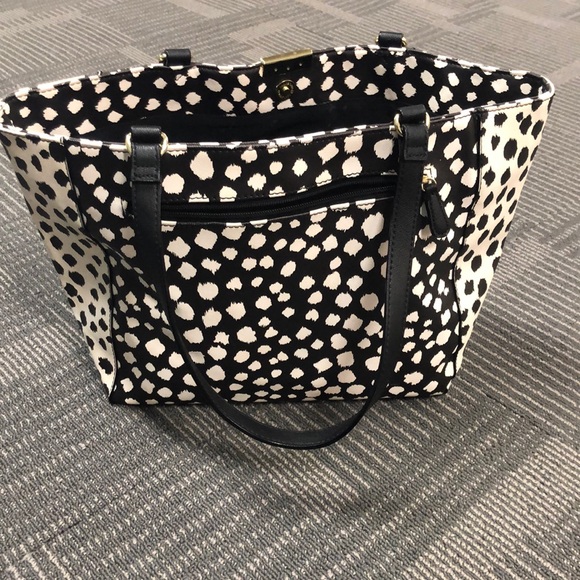Liz Claiborne Large purse, black and white - Picture 2 of 8